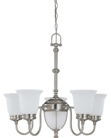 Nuvo Lighting 60-2806 Salem Collection Seven Light Chandelier in Brushed Nickel Finish - Quality Discount Lighting