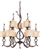 Nuvo Lighting 60-1423 Trellio Collection Nine Light Chandelier in Autumn Gold Finish - Quality Discount Lighting