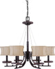 Nuvo Lighting 60-1442 Madison Collection Six Light Chandelier in Ledgestone Finish - Quality Discount Lighting