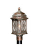 Vaxcel Lighting OPU090 RZ One Light Exterior Outdoor Post Lantern in Royal Bronze Finish - Quality Discount Lighting