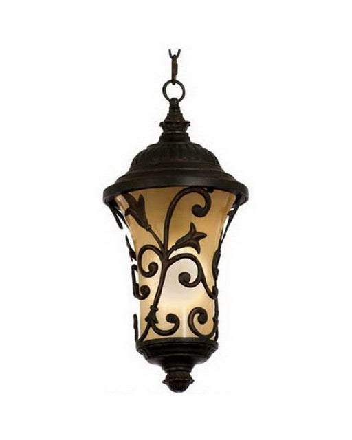 Kalco Lighting 9295 ACPL One Light Energy Efficient Fluorescent Outdoor Exterior Hanging Lantern in Antique Copper Finish - Quality Discount Lighting
