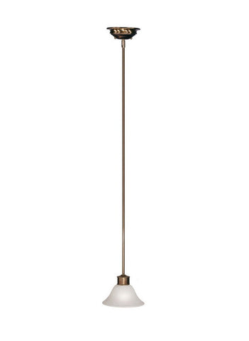 Z-Lite Lighting 309MP One Light Hanging Mini Pendant in Burnished Nickel and Chocolate Finish - Quality Discount Lighting