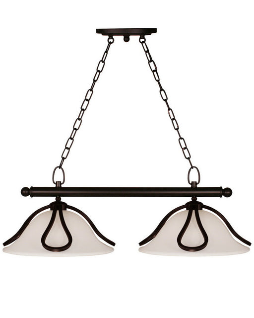 Z-Lite Lighting 318-2 Two Light Island Hanging Pendant Chandelier in Bronze Finish - Quality Discount Lighting