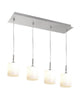 Access Lighting 50964 BSWH Four Light Pendant Chandelier in Brushed Steel Finish - Quality Discount Lighting