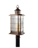 Kichler Lighting 40046 DBR Titus Collection Three Light Outdoor Post Light in Distressed Brass Finish - Quality Discount Lighting
