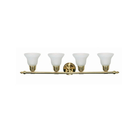Nuvo Lighting 60-604 Sateen Collection 4 Light Bath Wall Fixture in Satin Brass Finish - Quality Discount Lighting
