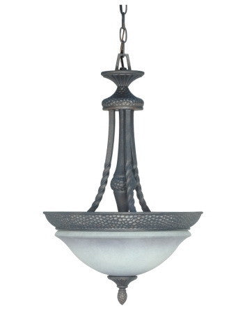 Nuvo Lighting 60-1055 Nottingham Collection 2 Light Pendant Chandelier in Purnice Stone Finish - Quality Discount Lighting