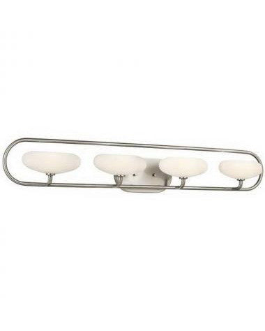 Kichler Lighting 45249 NI Piper Collection Four Light Bath Wall Fixture in Brushed Nickel Finish - Quality Discount Lighting