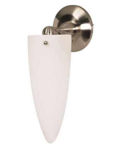 Nuvo Lighting 60-698 One Light Wall Sconce in Brushed Nickel Finish and Arctic White Cone Glass - Quality Discount Lighting