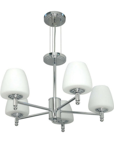 Nuvo Lighting 60-1077 Galileo Collection Five Light Chandelier in Polished Chrome Finish - Quality Discount Lighting