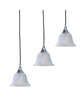 Epiphany Lighting PCF6BN-105112 Three Light Pendant Chandelier in Brushed Nickel Finish
