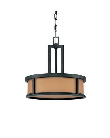 Nuvo Lighting 60-3827 Odeon Collection Four Light Energy Star Efficient Fluorescent GU24 Pendant Chandelier in Aged Bronze Finish - Quality Discount Lighting