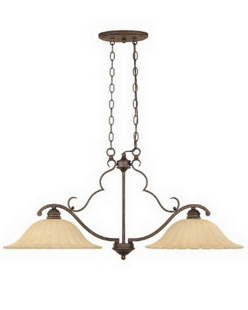 Designers Fountain Lighting 82638 FSN Two Light Island Chandelier in Forged Sienna Finish - Quality Discount Lighting