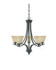 Designers Fountain Lighting 81985 BNB Bella Vista Collection Five Light Hanging Chandelier in Burnished Bronze Finish - Quality Discount Lighting