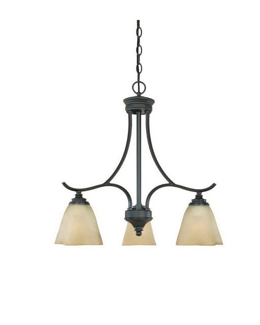 Designers Fountain Lighting 81983 BNB Bella Vista Collection Three Light Hanging Chandelier in Burnished Bronze Finish - Quality Discount Lighting