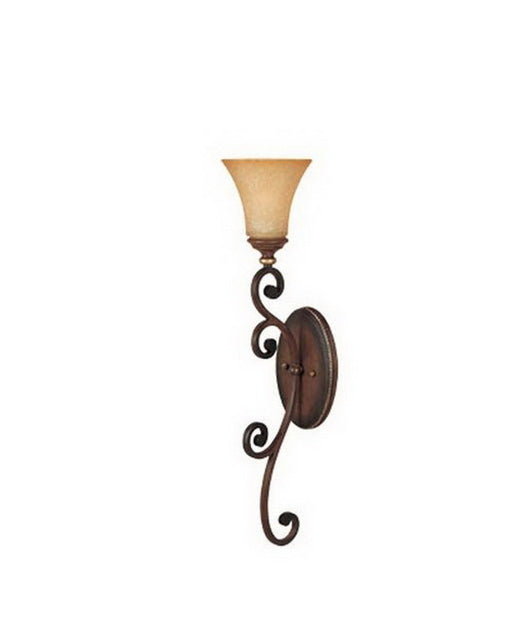 Designers Fountain Lighting 81507 BWG Montreaux Collection One Light Wall Sconce in Burnt Walnut with Gold Accents Finish - Quality Discount Lighting