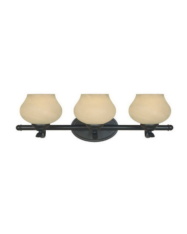 Designers Fountain Lighting 82003 BNB Moon Shadow Collection Three Light Bath Vanity Wall Mount in Burnished Bronze Finish - Quality Discount Lighting