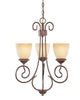 Designers Fountain Lighting 99383 AUB Belaire Collection Three Light Hanging Chandelier in Aged Umber Bronze Finish - Quality Discount Lighting