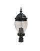 Epiphany Lighting 104976 BK Three Light Cast Aluminum Outdoor Exterior Post Lantern in Black Finish