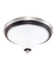 Nuvo Lighting 60-2458 Keen Collection Two Light Energy Star Efficient Fluorescent GU24 Flush Ceiling Mount in Brushed Nickel Finish - Quality Discount Lighting