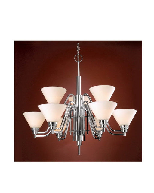 Vaxcel Lighting CH28109 CH Nine Light Chandelier in Polished Chrome Finish - Quality Discount Lighting