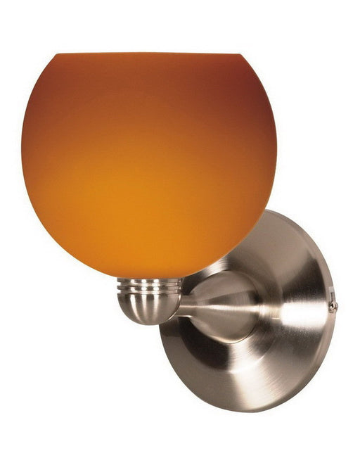 Nuvo Lighting 60-693 One Light Wall Sconce in Brushed Nickel Finish and Butterscotch Sphere Glass - Quality Discount Lighting