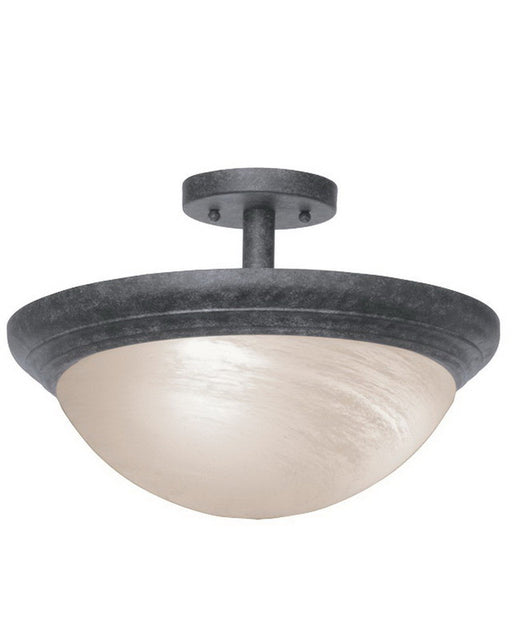 Kalco Lighting 1705CL Two Light Semi Flush Ceiling Mount in Charcoal Finish - Quality Discount Lighting