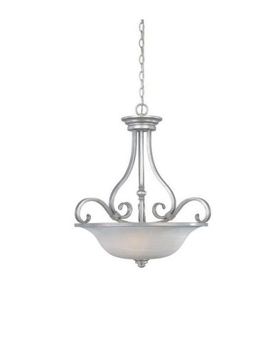 Designers Fountain Lighting 81731 MTP Montague Collection Three Light Hanging Pendant Chandelier in Matte Pewter Finish - Quality Discount Lighting