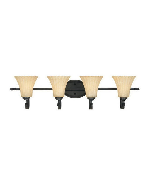 Designers Fountain Lighting 82504 BNB Four Light Bath Vanity Wall Mount in Burnished Bronze Finish - Quality Discount Lighting