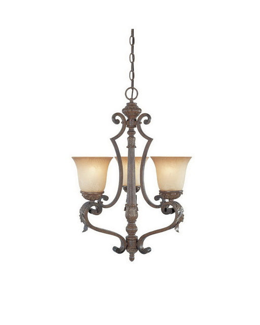Designers Fountain Lighting 97683 VBG Grand Palais Collection Three Light Hanging Chandelier in Venetian Bronze and Gold Finish - Quality Discount Lighting