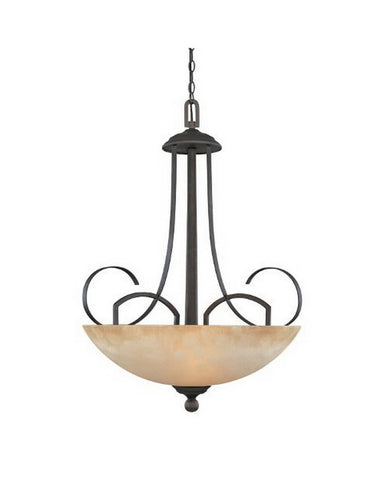 Designers Fountain Lighting 80231 ORB Caledonia Collection Three Light Hanging Pendant Chandelier in Oil Rubbed Bronze Finish - Quality Discount Lighting