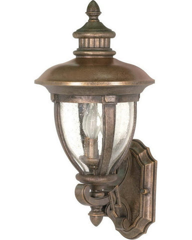 Nuvo Lighting 60-955 Galeon Collection Three Light Exterior Outdoor Wall Lantern in Platinum Gold Finish - Quality Discount Lighting