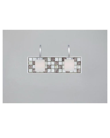 Quoizel Lighting VTRT8602C Vetreo Retro Collection Two Light Bath Vanity Wall Mount with LED Nightlight in Polished Chrome Finish - Quality Discount Lighting