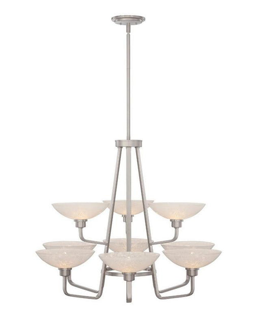 Quoizel Lighting PHO5009 BN Phoenix Collection Nine Light Chandelier in Brushed Nickel Finish - Quality Discount Lighting