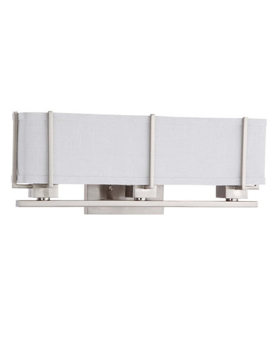 Nuvo Lighting 60-4364 Logan Collection Three Light Energy Star Efficient Fluorescent GU24 Bath Vanity Wall Sconce in Brushed Nickel Finish - Quality Discount Lighting