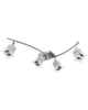Globe Lighting 5718301 Four Light Halogen Ceiling Fixture in Brushed Steel and Chrome Finish