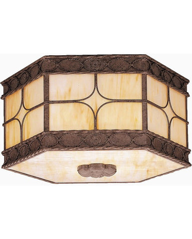Kichler Lighting 10979 OI Palencia Collection Fluorescent Energy Saving Outdoor Exterior Ceiling Light in Olde Iron Finish - Quality Discount Lighting
