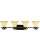 Trans Globe Lighting 2454 ROB Four Light Bath Wall in Rubbed Oil Bronze Finish - Quality Discount Lighting