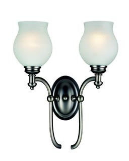 Z-Lite Lighting 301-2S-AP Hollywood Collection Two Light Wall Sconce in Antique Pewter Finish - Quality Discount Lighting