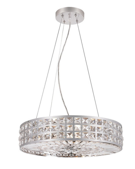 Trans Globe Lighting PND-918 Six Light Pendant Chandelier in Polished Chrome Finish and Crystal - Quality Discount Lighting