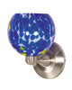Nuvo Lighting 60-710 One Light Wall Sconce in Brushed Nickel Finish and Caspian Blue Sphere Glass - Quality Discount Lighting