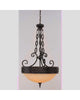 Trans Globe Lighting 3765 BK Three Light Hanging Pendant Chandelier in Black Finish - Quality Discount Lighting