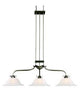 Z-Lite Lighting 701-3-WM14 Three Light Island Billiard Chandelier in Satin Nickel Finish - Quality Discount Lighting