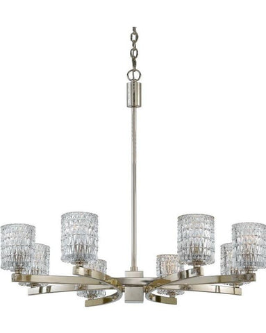 Quoizel Lighting RAN5008 IS Annalie Collection Eight Light Chandelier in Imperial Silver Finish - Quality Discount Lighting