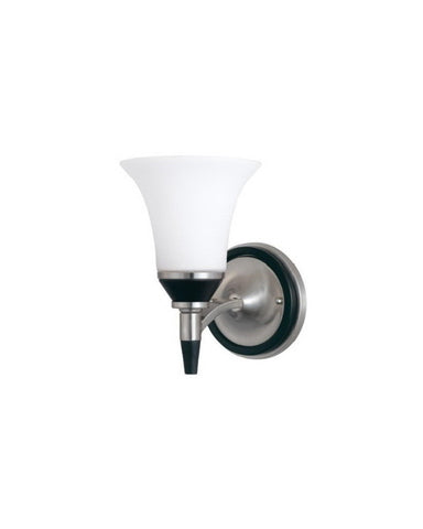 Nuvo Lighting 60-2464 Keen Collection One Light Energy Star Efficient Fluorescent GU24 Wall Sconce in Brushed Nickel Finish - Quality Discount Lighting