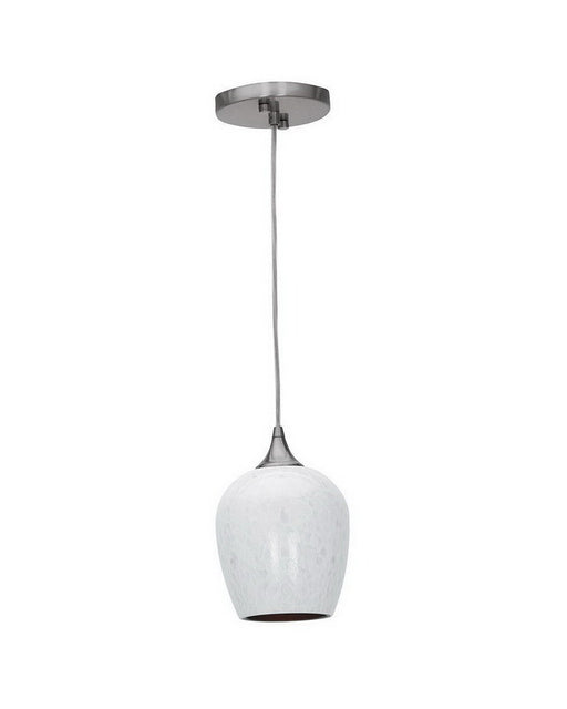 Access Lighting 23732 CH-WHT One Light Hanging Mini Pendant in Chrome Finish - Quality Discount Lighting