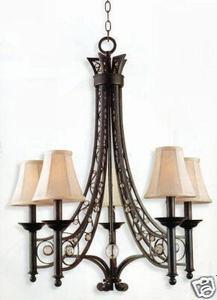 Quoizel Lighting RX5005 ML Five Light Roxy Collection Chandelier in Malaga Finish - Quality Discount Lighting