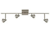AFX 326724 Berlin Collection Four Light LED Flush Fixed Track in Satin Nickel Finish