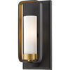 Z-Lite Lighting 6000 Custom Aideen Collection One Light Wall Sconce in Black and Gold Finish