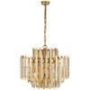 Ambrois Model #VC20K7 Thirteen Light Chandelier in Hand-Rubbed Antique Brass with Crystal